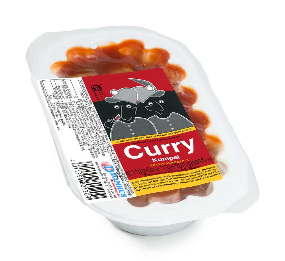 Damhus CurryKumpel, 220g, (110g Wurst & 110g Sauce) 
