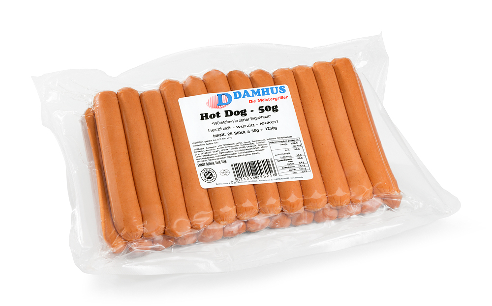 Damhus Hot Dog,  *25x50g, zarte Eigenhaut